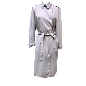 1970's Jeannette Miner Chic French Lavender Double Breasted Trench Coat